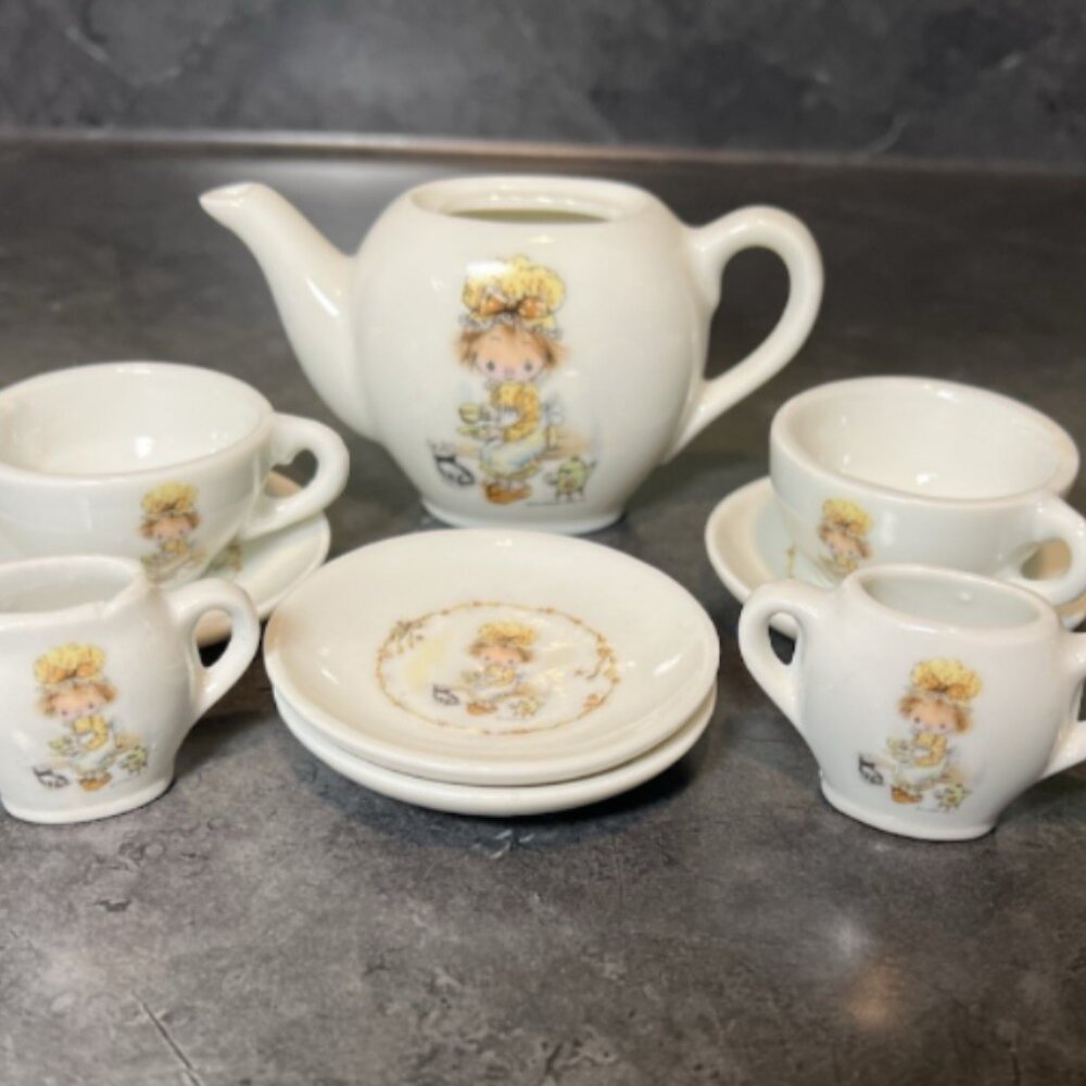 Vintage Betsey Clark Hallmark Chilton Toys China Tea Set Japan 9 Pc